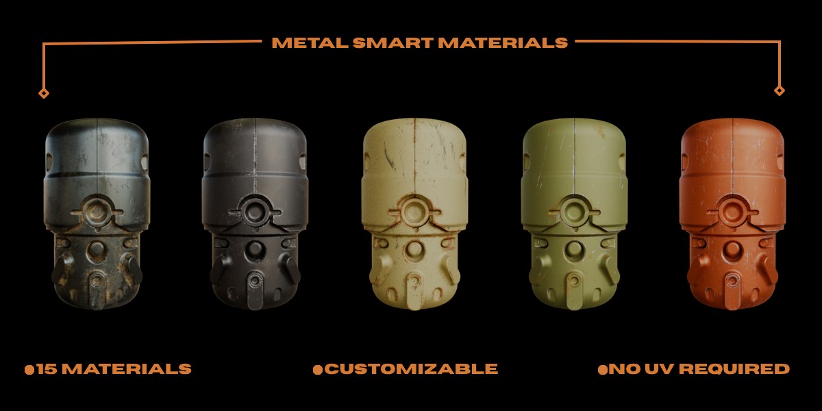 Metal smart materials: 15 materials, customizable, no UV required.